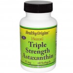 อาหารเสริม astaxanthin ราคาส่ง ยี่ห้อ Healthy Origins, Natural Triple Strength Astaxanthin, 12 mg, 60 Softgels suplementary food